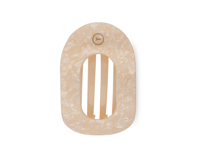 TELETIES Small Flat Round Hair Clip - Soft Surf