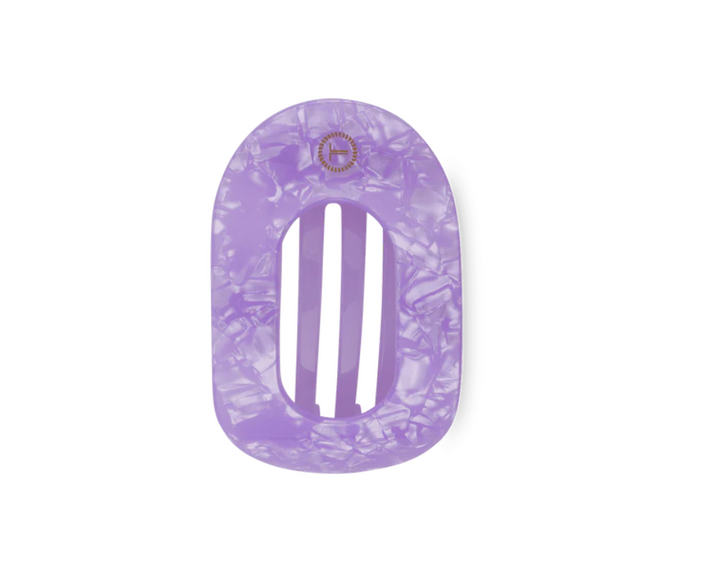 TELETIES Medium Flat Round Hair Clip - Lavender Mist