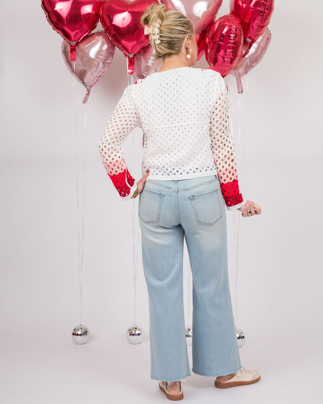 Sweetheart Crochet Cardigan-Final Sale