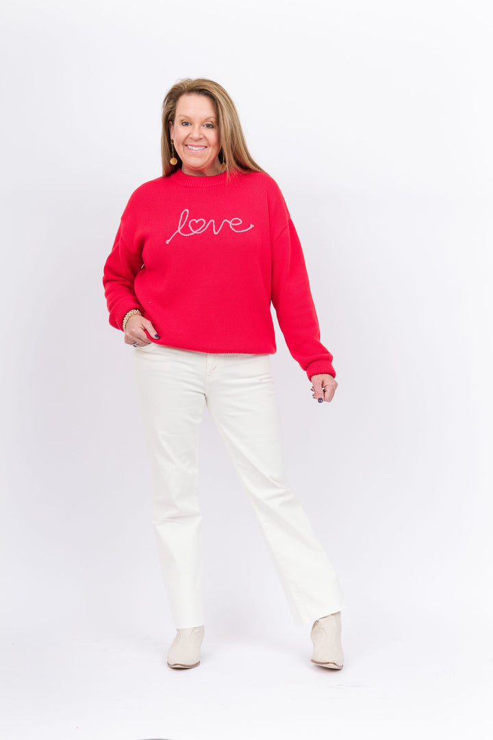 Z Supply Love Notes Boyfriend Sweater