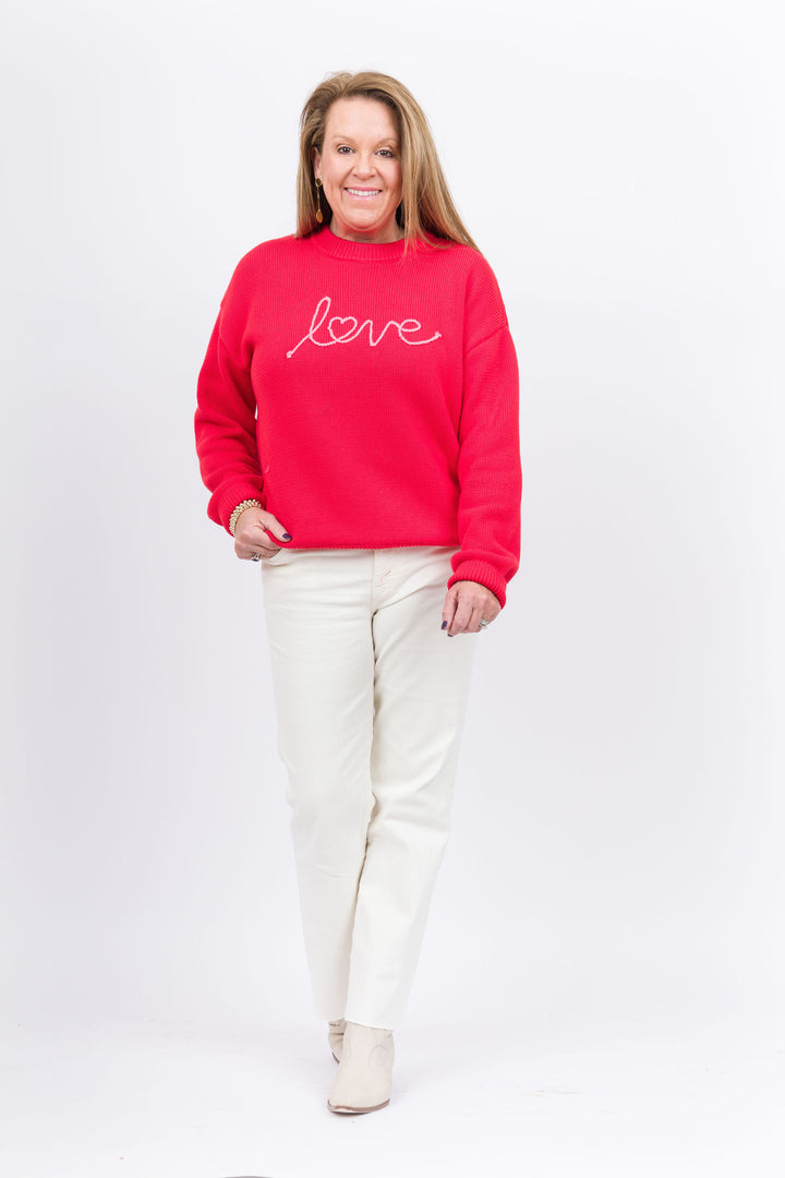 Z Supply Love Notes Boyfriend Sweater