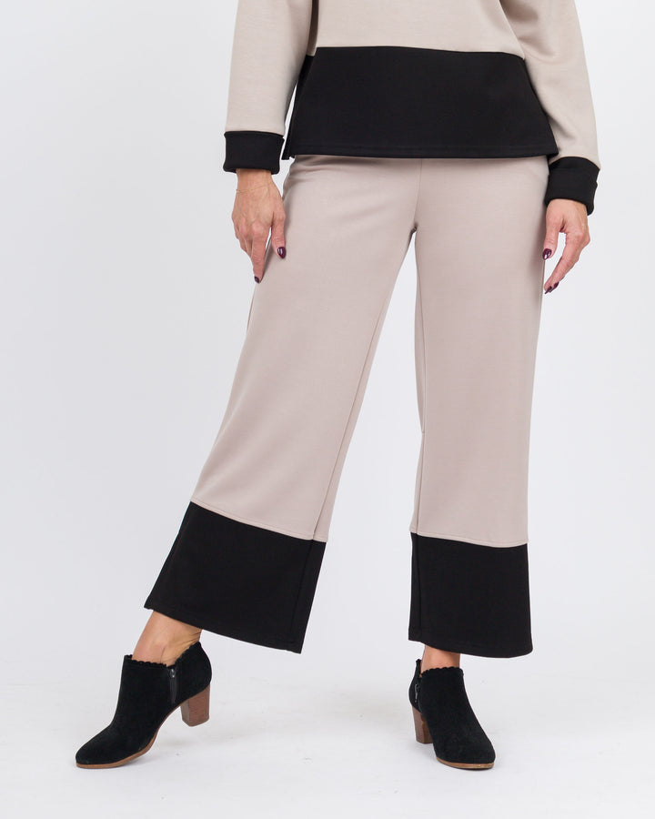 P. Cill Pants-Taupe with Black