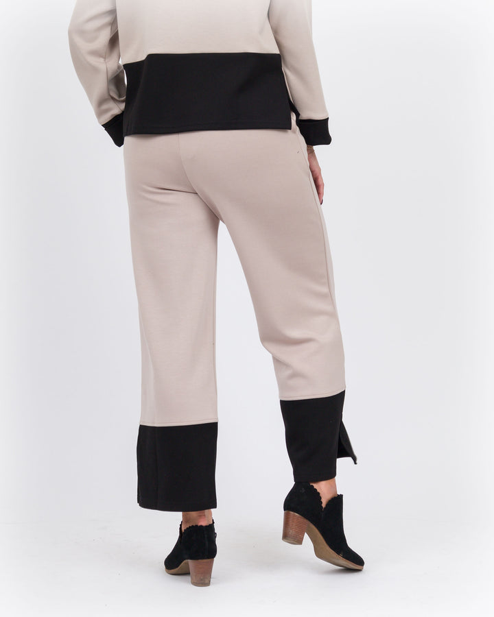 P. Cill Pants-Taupe with Black