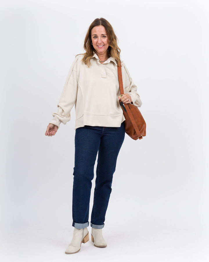 Sally Pullover Sweatshirt Ecru