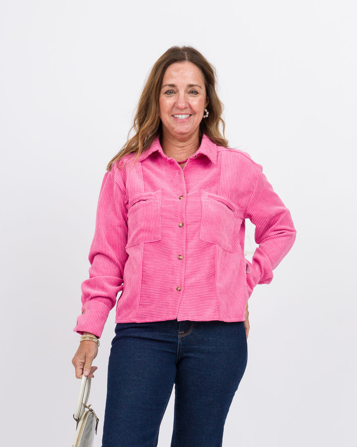 Cyndee Corduroy Jacket - Rose