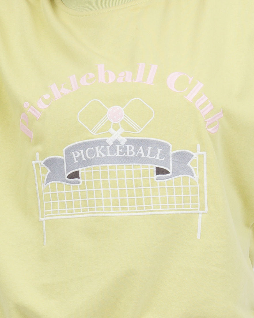 Pickleball Club Sweatshirt-Lime