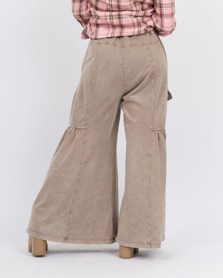 Janis Terry Knit Pants-Mocha