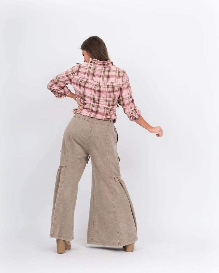 Janis Terry Knit Pants-Mocha