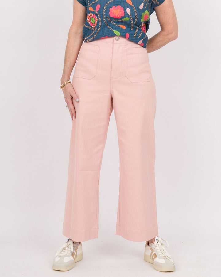 Sasha Wide Leg Pants-Dusty Rose