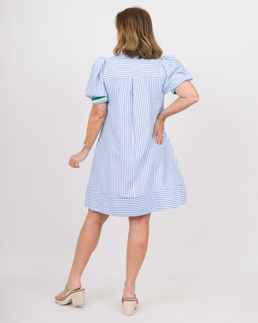 Camica Dress Blue Stripe