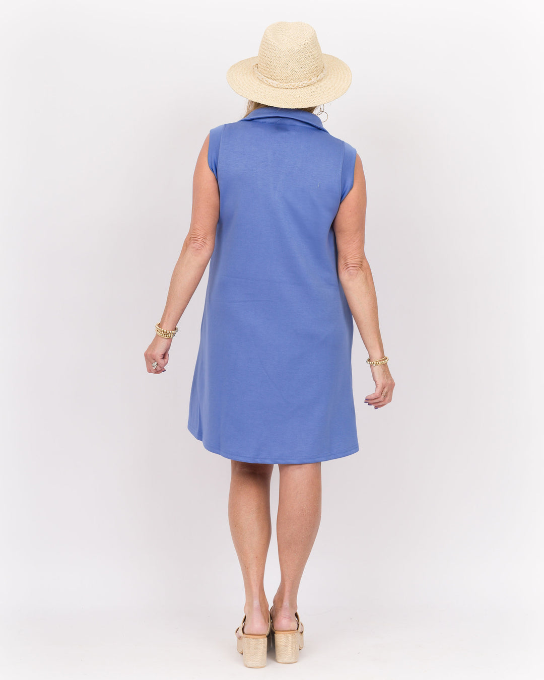 Butter Modal Sleeveless Tennis Dress Cornflower Blue