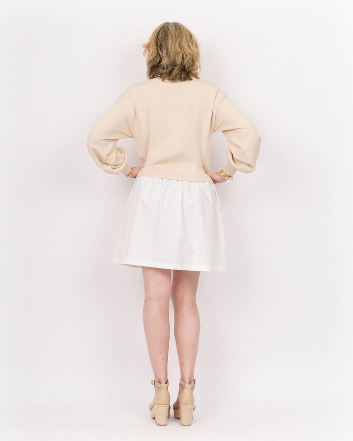 Sweater Top Dress Beige