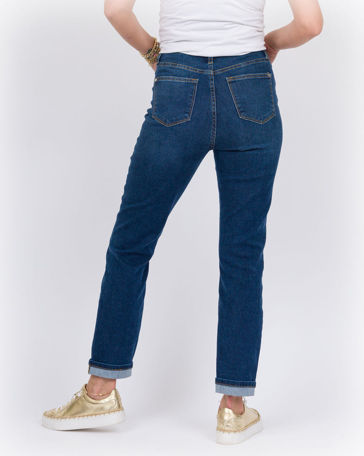 Judy Blue High Waist Cool Denim Cuffed Boyfriend Jeans