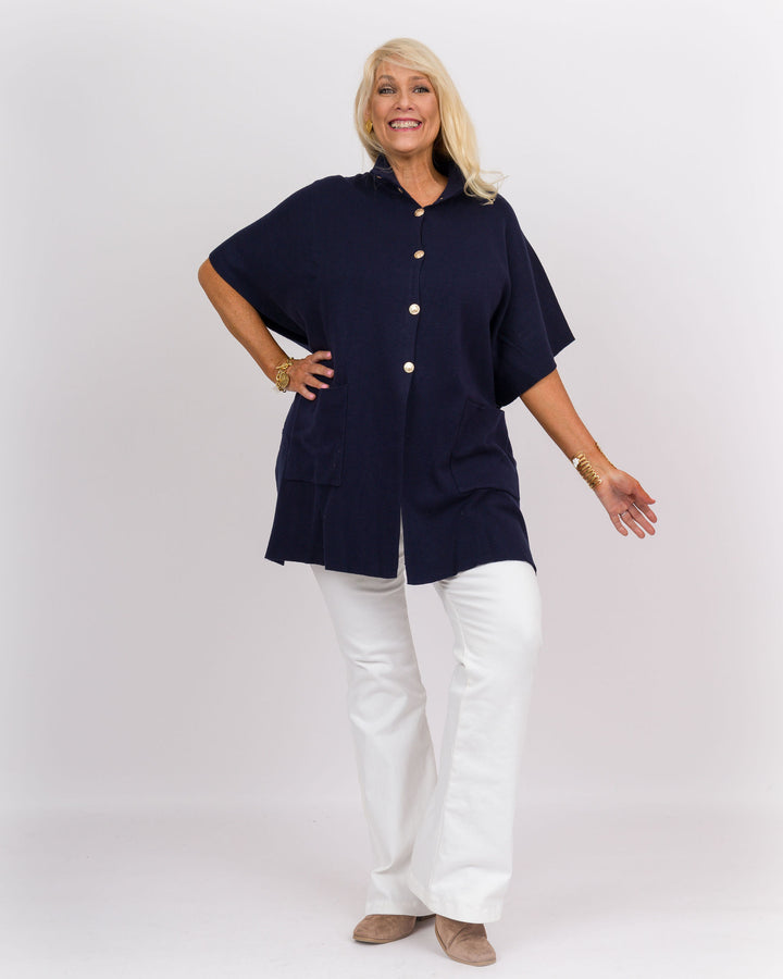 Navy Cape w/Gold Buttons