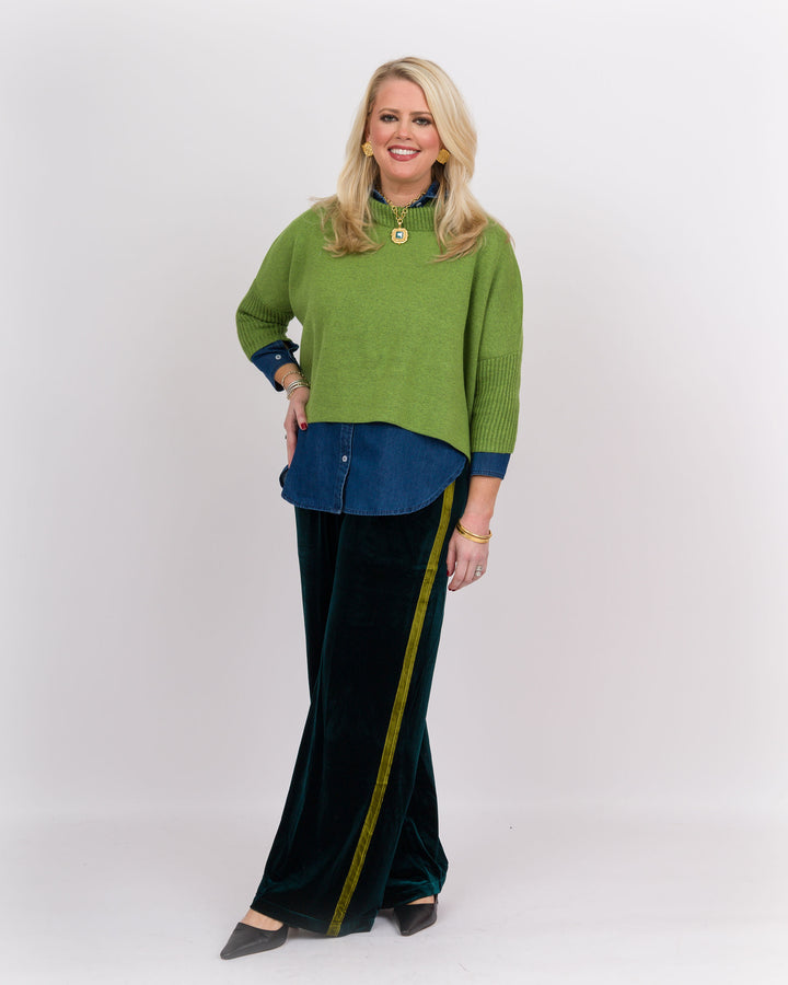 Vogue Velvet Pants Hunter