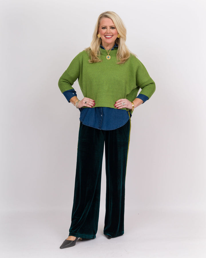 Vogue Velvet Pants Hunter