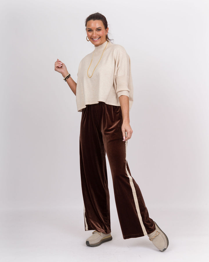 Vogue Velvet Pants Chocolate