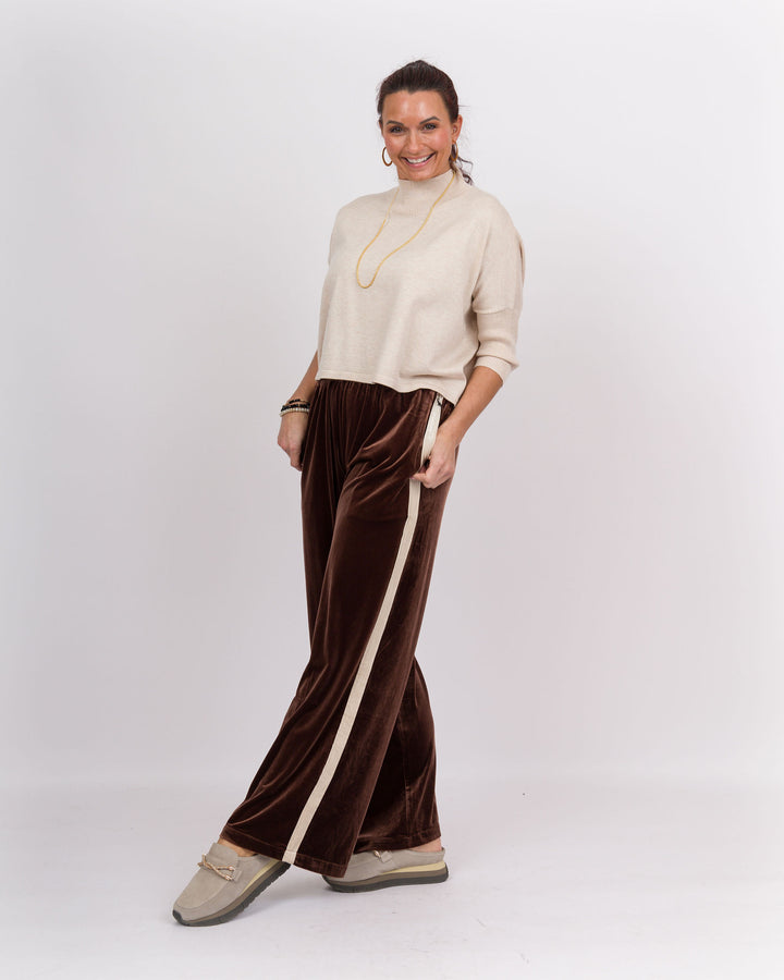 Vogue Velvet Pants Chocolate