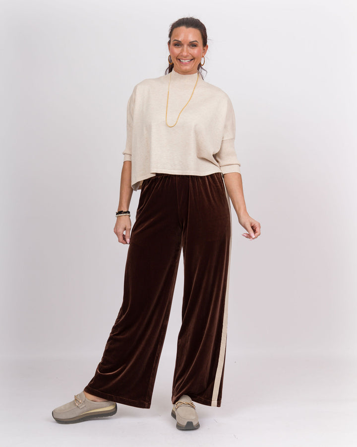 Vogue Velvet Pants Chocolate