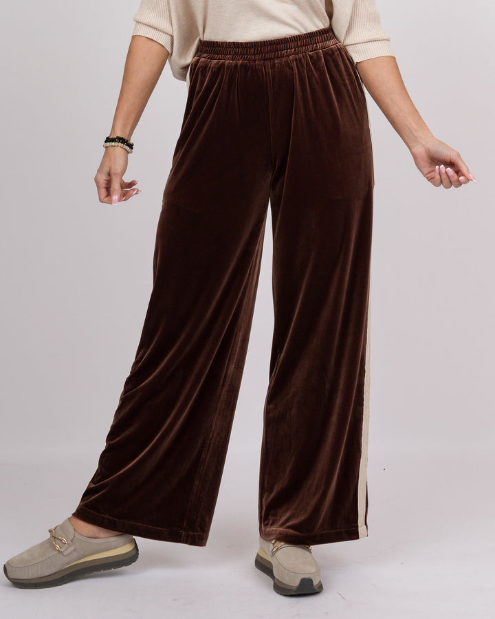 Vogue Velvet Pants Chocolate