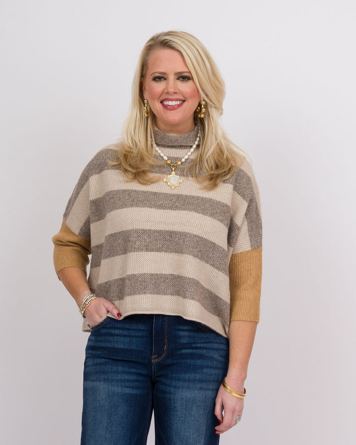 London Stripe Sweater Beige