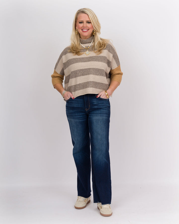 London Stripe Sweater Beige