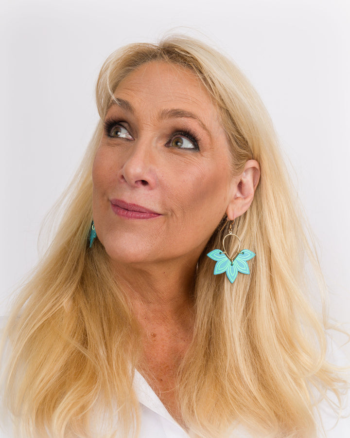 Nickel & Suede Floras Turquoise