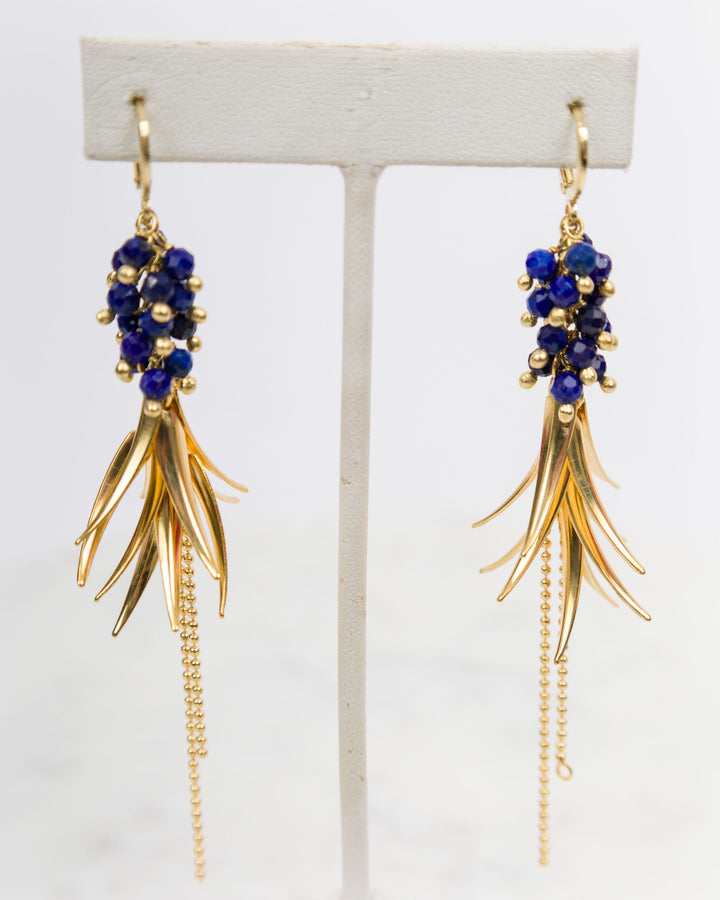 Creative Brazil Palmares Earrings Lapis Lazuil