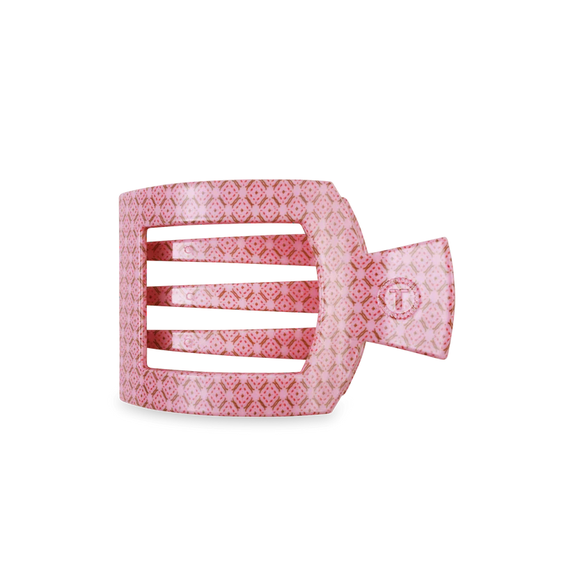TELETIES Large Flat Square Hair Clip - Berry Cozy