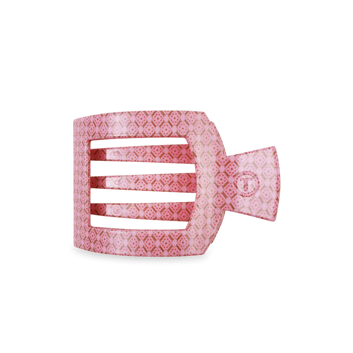 TELETIES Large Flat Square Hair Clip - Berry Cozy