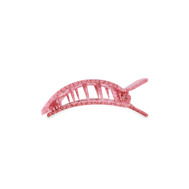 TELETIES Large Flat Square Hair Clip - Berry Cozy