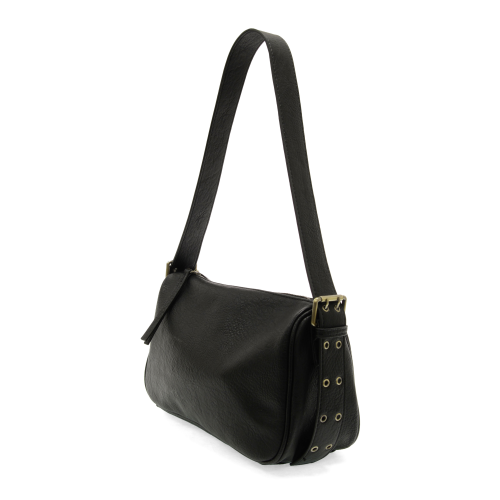 Joy Susan BLACK MORGAN BUCKLE SHOULDER BAG