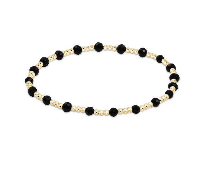 enewton Gold Sincerity 3mm Faceted Onyx Bracelet
