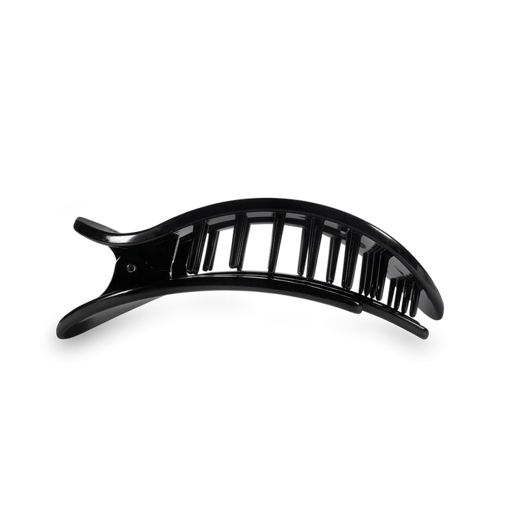 TELETIES Small Flat Round Hair Clip - Jet Black