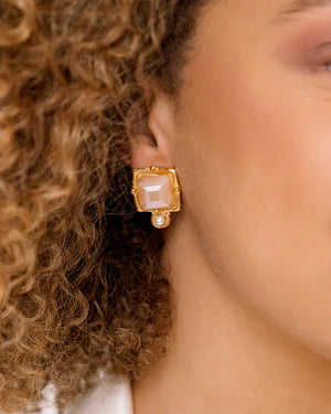 Susan Shaw London Studs - Blush Crystal