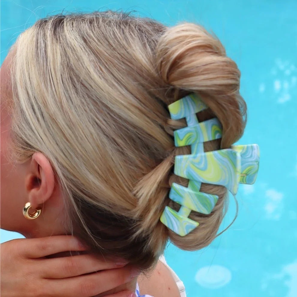 Teleties Classic By the Sea Shore Large Claw Clip