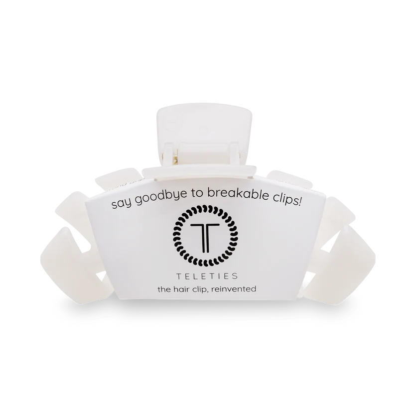 TELETIES Classic Large Claw Hair Clip - Coconut White