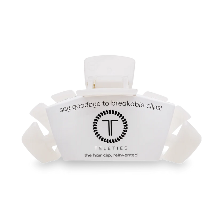 TELETIES Classic Large Claw Hair Clip - Coconut White