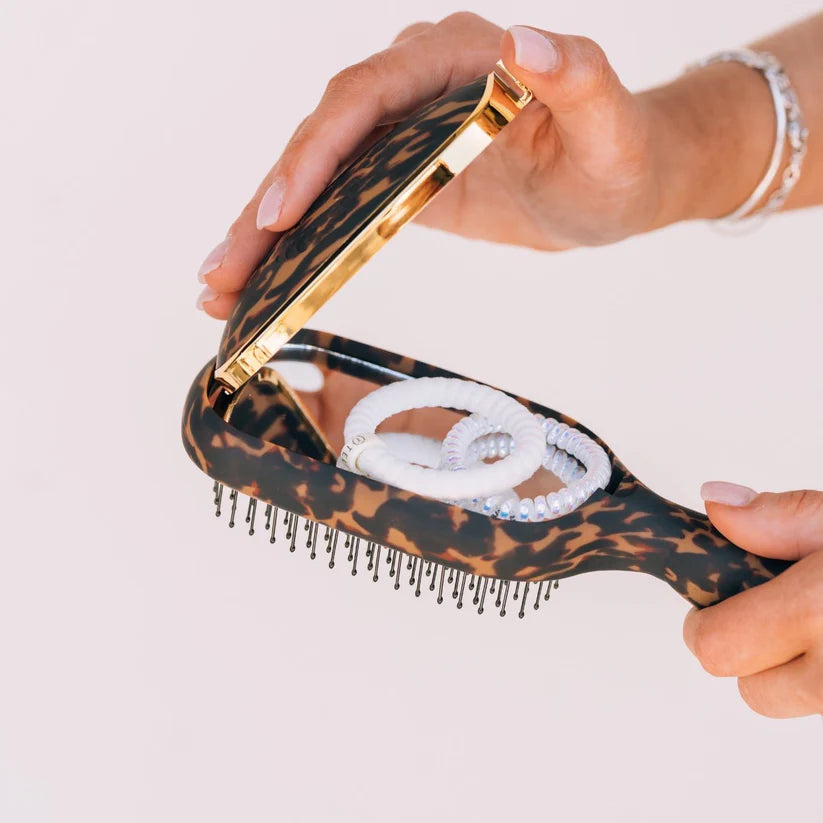 TELETIES Detangler Brush Thick Hair - Tortoise