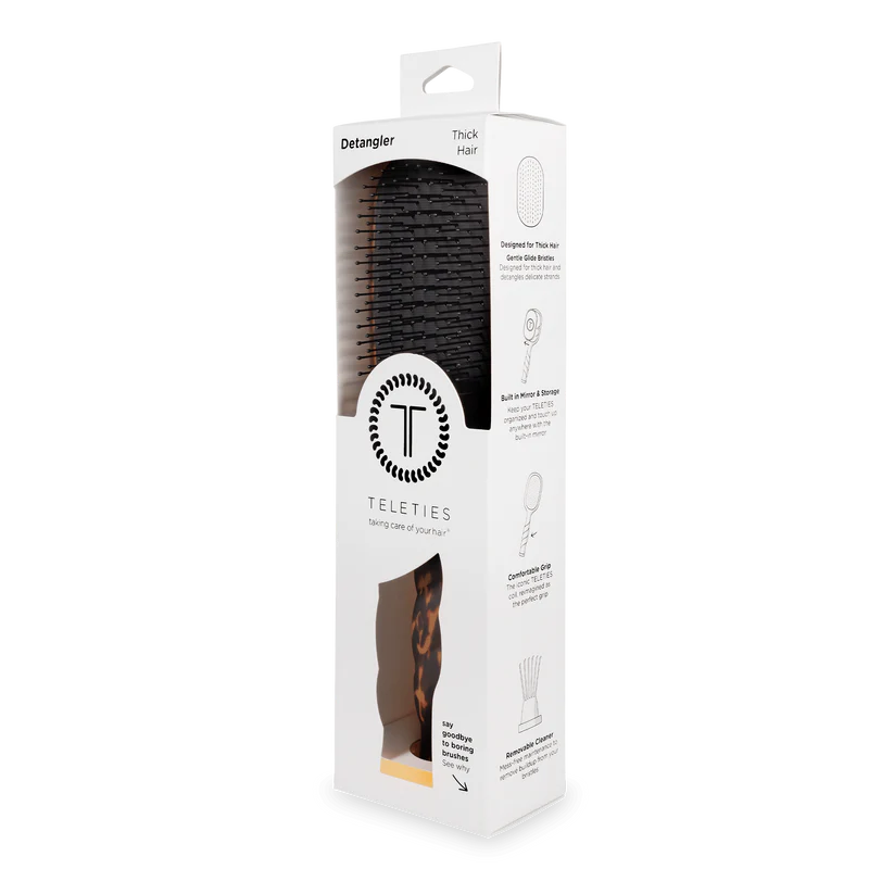 TELETIES Detangler Brush Thick Hair - Tortoise