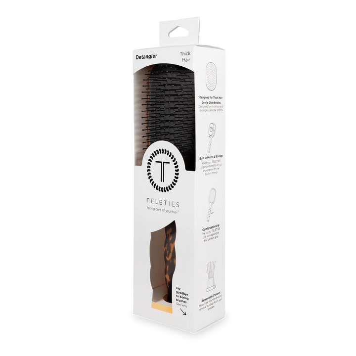 TELETIES Detangler Brush Thick Hair - Tortoise