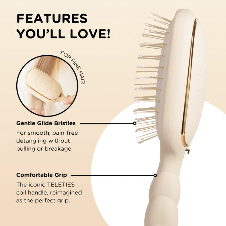 TELETIES Detangler Brush Fine Hair - Tan