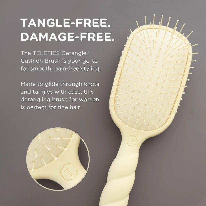TELETIES Detangler Brush Fine Hair - Tan