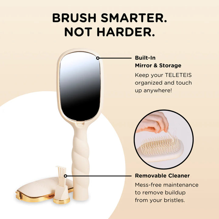 TELETIES Detangler Brush Fine Hair - Tan