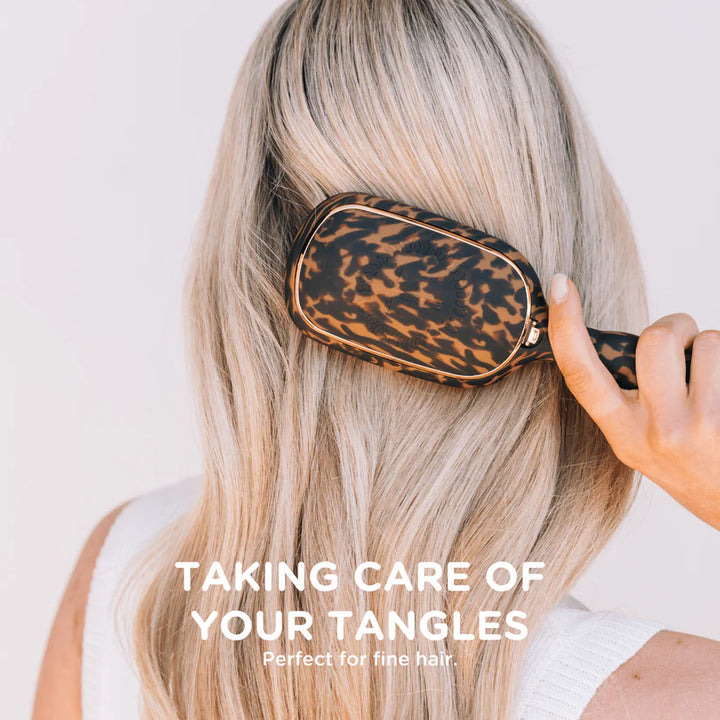 TELETIES Detangler Brush Fine Hair - Tortoise