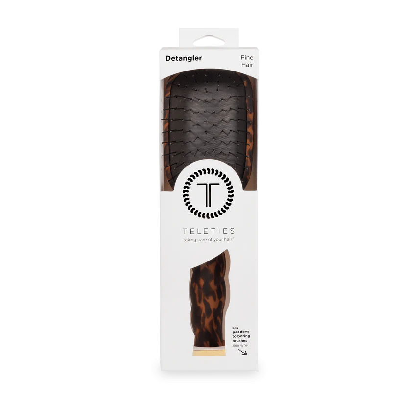 TELETIES Detangler Brush Fine Hair - Tortoise
