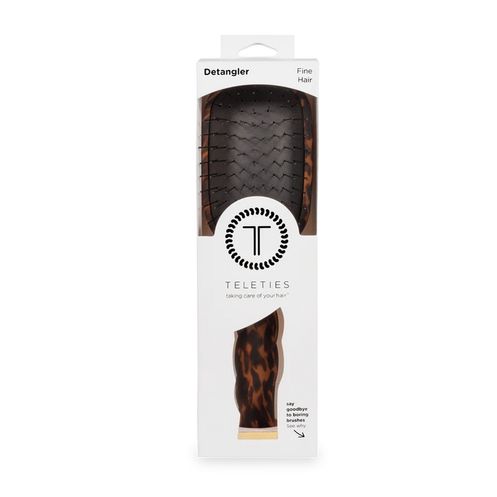 TELETIES Detangler Brush Fine Hair - Tortoise