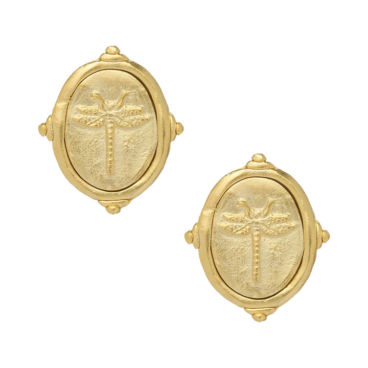 Susan Shaw Dragonfly Studs - Gold