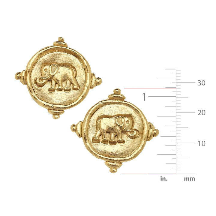 Susan Shaw Elephant Intaglio Studs