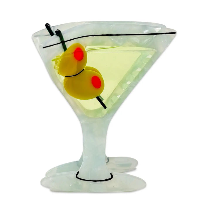 Large Martini Hair Clip